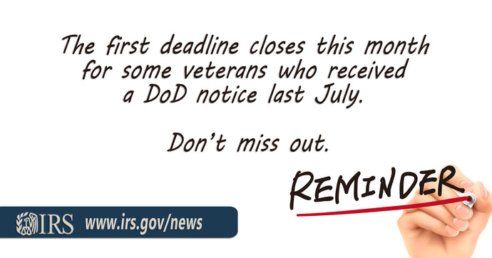 Time is running out for some combat-injured veterans to claim tax refunds of up to $3,200