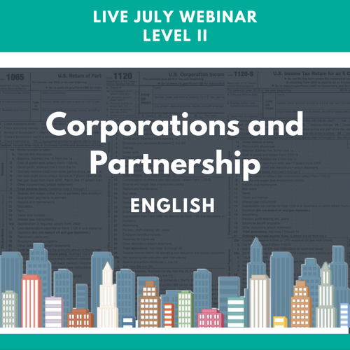 Level II: Live July Corporations and Partnership Webinar