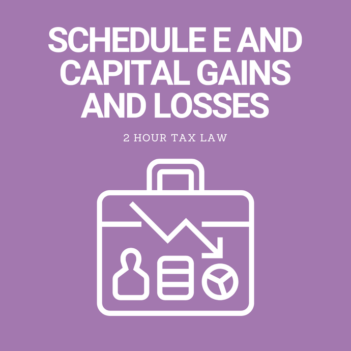 Schedule E and Capital Gains and Losses