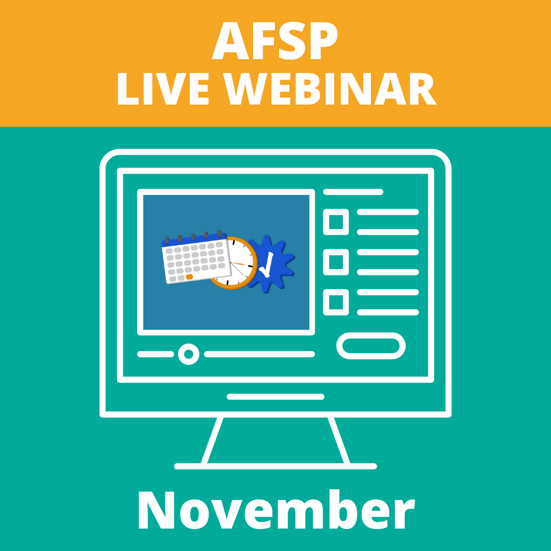 AFSP Live Webinar November